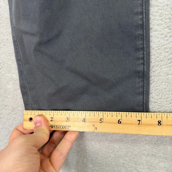 AG Adriano Goldschmied Mens 33x32 Kullen Slim Trouser Gray Chino Pants Italian - Picture 12 of 13